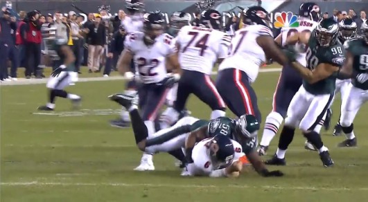Trent Cole sacks Culter (#1 of 3)