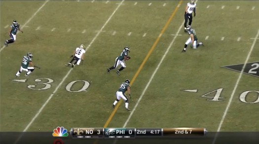 Demeco Ryans intercepts and runs back well too